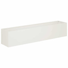 vidaXL Garden Planter 2 pcs White 100 x 20 x 20 cm Cold-rolled Steel 3