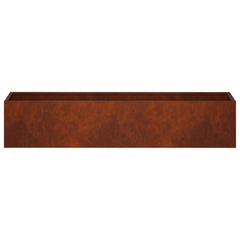 vidaXL Garden Planter 2 pcs Rusty 100 x 20 x 20 cm Weathering Steel 5