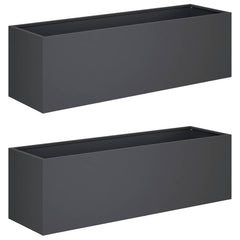vidaXL Garden Planter 2 pcs Anthracite 80 x 30 x 30 cm 2