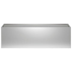 vidaXL Garden Planter 2 pcs Silver 100 x 30 x 30 cm Galvanised Steel 4