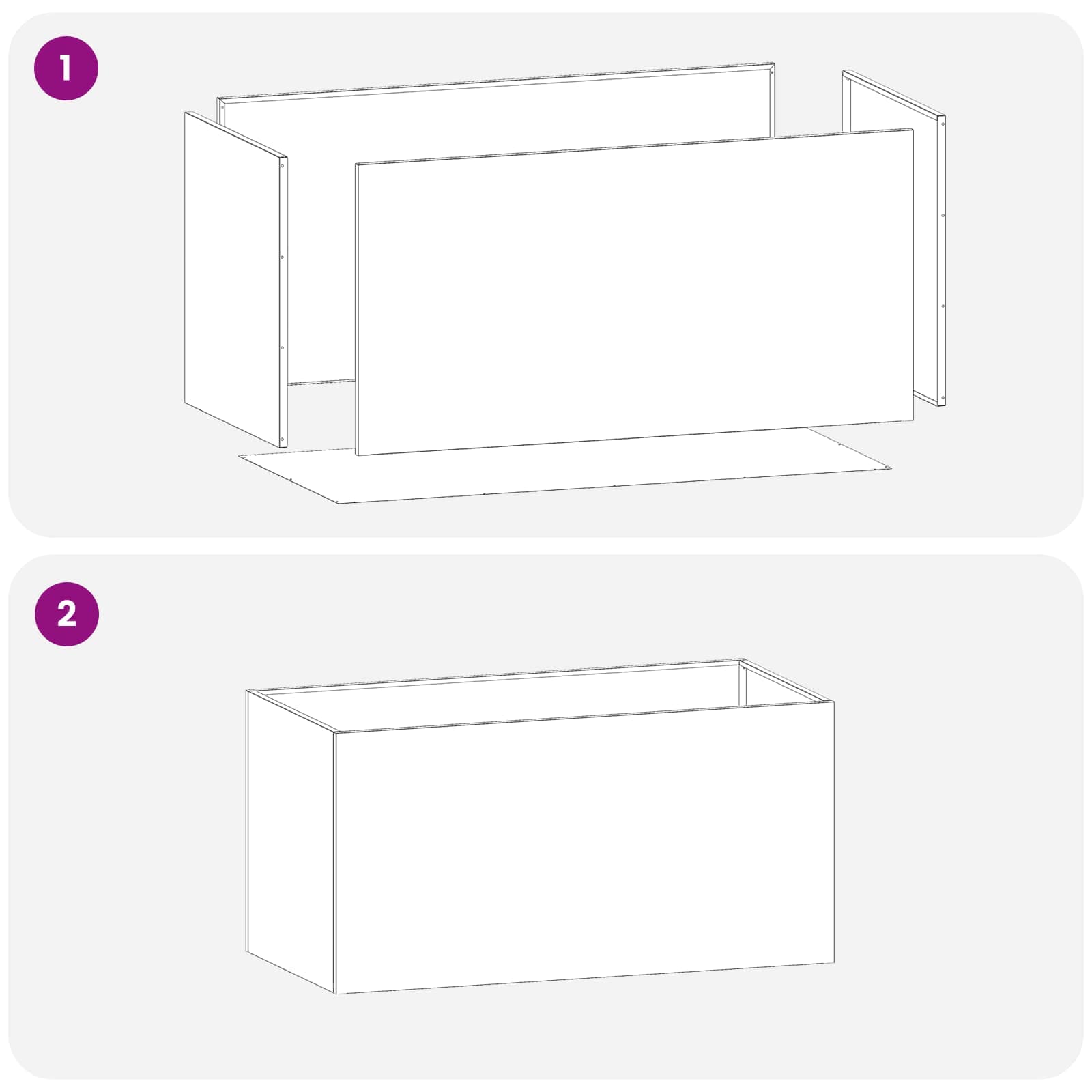 vidaXL Garden Planter Black 80 x 50 x 50 cm Cold-rolled Steel 6