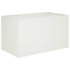 vidaXL Garden Planter White 80 x 50 x 50 cm Cold-rolled Steel 2