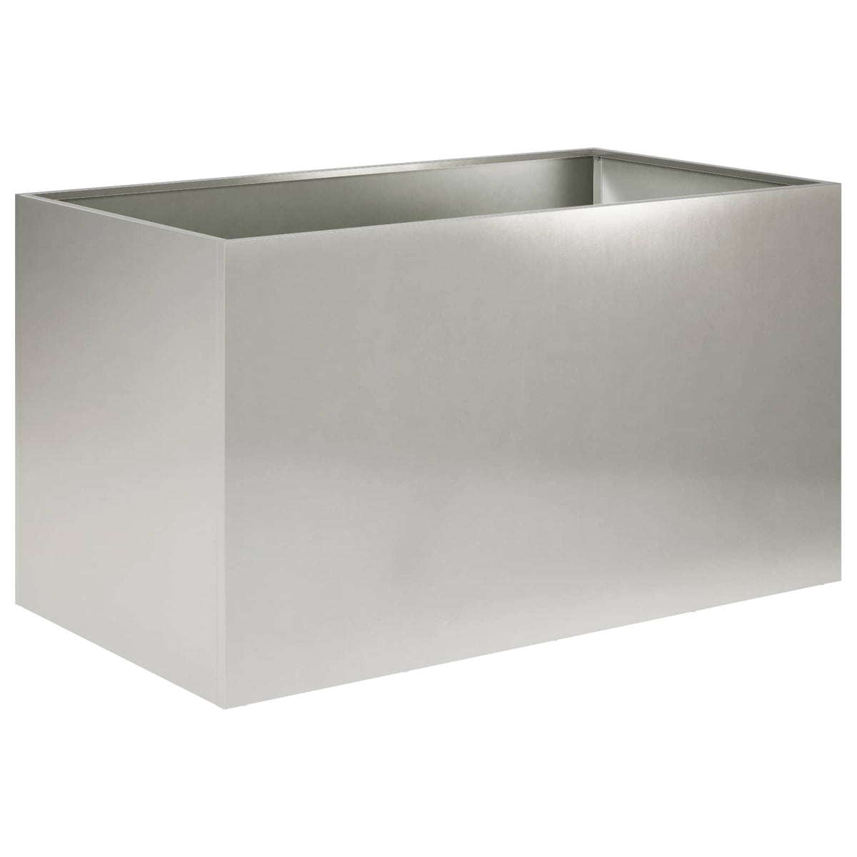 Garden Planter Silver 2 pcs Stainless Steel Depth 50 cm 80 cm 50 cm