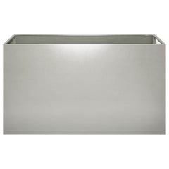 Garden Planter Silver 2 pcs Stainless Steel Depth 50 cm 80 cm 50 cm