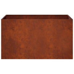 vidaXL Garden Planter Rusty 80 x 50 x 50 cm Weathering Steel 4