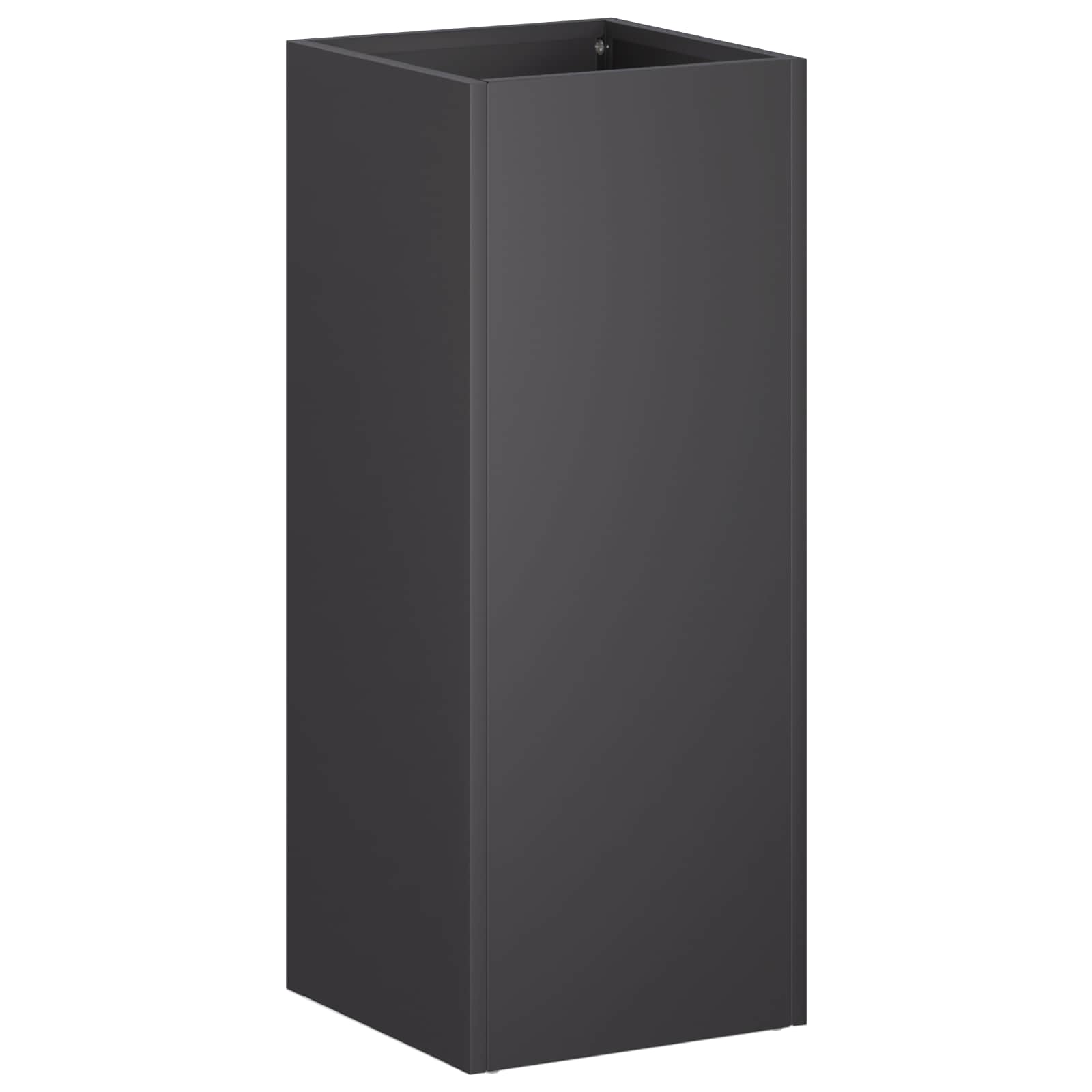 vidaXL Garden Planter 2 pcs Black 20 x 20 x 40 cm Cold-rolled Steel 3
