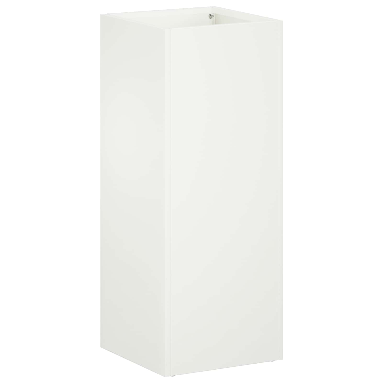 vidaXL Garden Planter 2 pcs White 20 x 20 x 40 cm Cold-rolled Steel 3