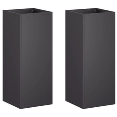 vidaXL Garden Planter 2 pcs Black 20 x 20 x 50 cm Cold-rolled Steel 2