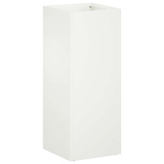 vidaXL Garden Planter White 20 x 20 x 50 cm Cold-rolled Steel 2