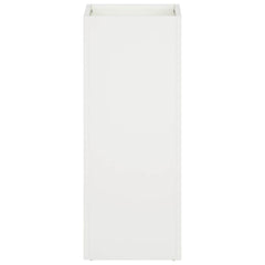 vidaXL Garden Planter White 20 x 20 x 50 cm Cold-rolled Steel 3
