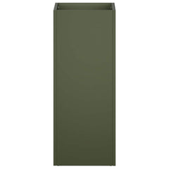 vidaXL Garden Planter Olive Green 20 x 20 x 50 cm Cold-rolled Steel 3