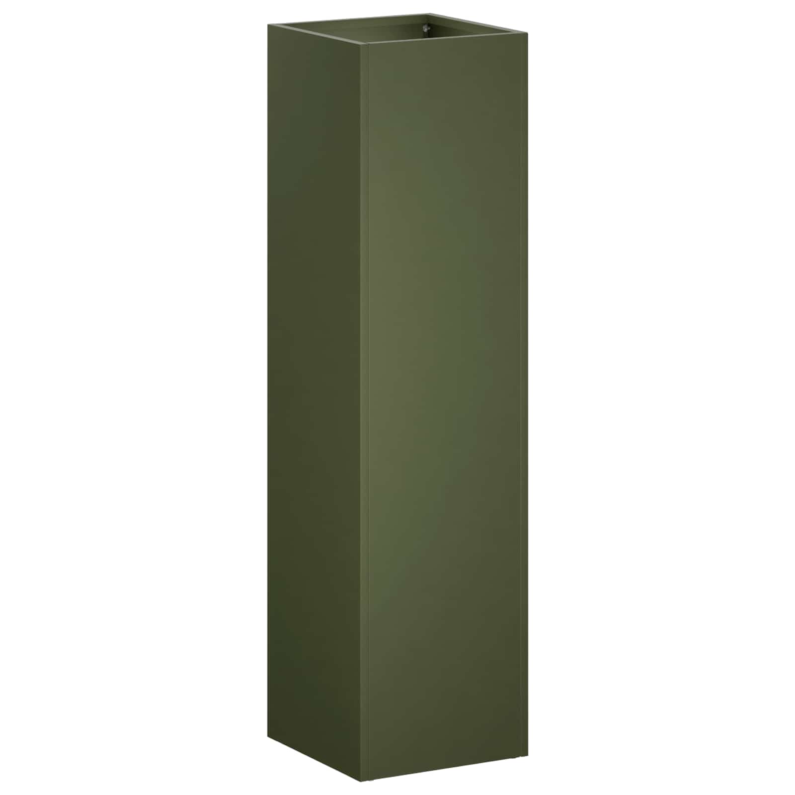 vidaXL Garden Planter Olive Green 20 x 20 x 75 cm Cold-rolled Steel 2