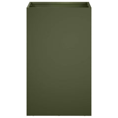 vidaXL Garden Planter Olive Green 30 x 30 x 40 cm Cold-rolled Steel 3