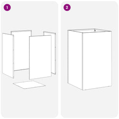 vidaXL Garden Planter Black 30 x 30 x 50 cm Cold-rolled Steel 6