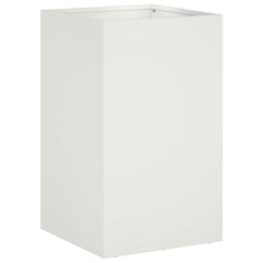 vidaXL Garden Planter 2 pcs White 40 x 40 x 50 cm Cold-rolled Steel 3