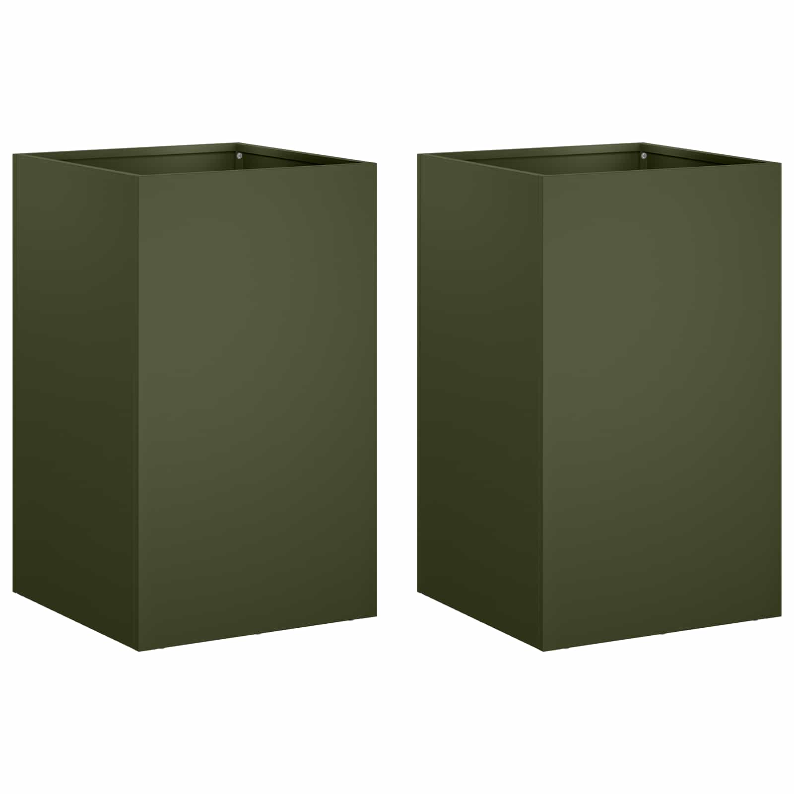 vidaXL Garden Planter 2 pcs Olive Green 40 x 40 x 50 cm 2