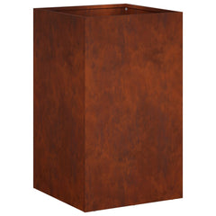 vidaXL Garden Planter 2 pcs Rusty 40 x 40 x 50 cm Weathering Steel 3