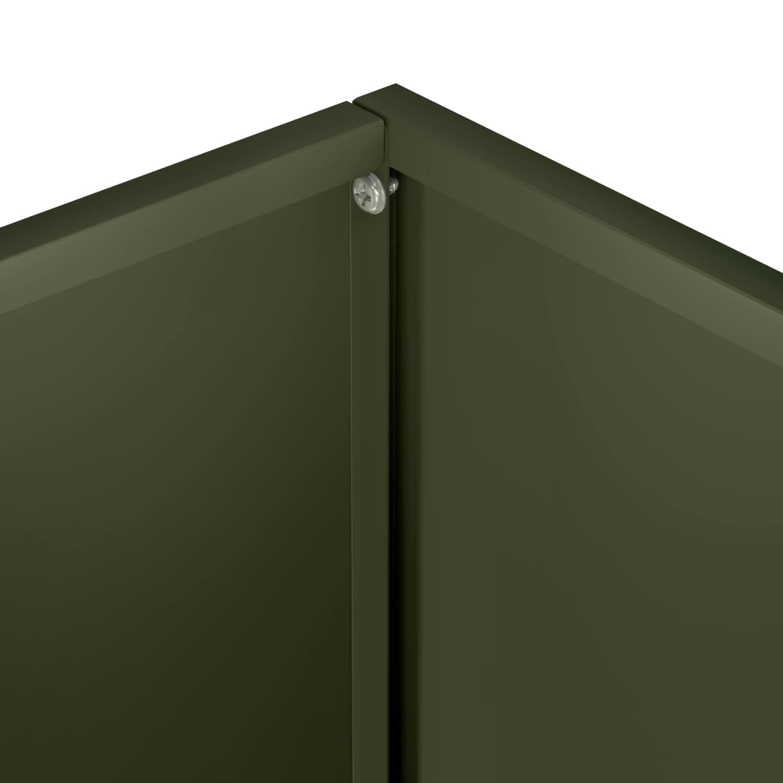 vidaXL Garden Planter Olive Green 40 x 20 x 40 cm Cold-rolled Steel 5