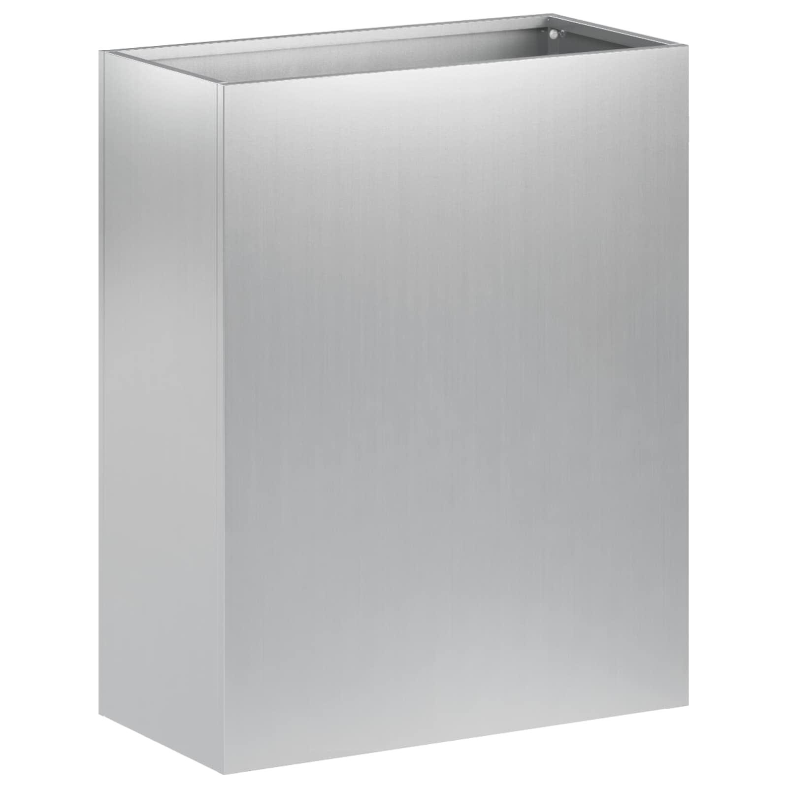 vidaXL Garden Planter Silver 40 x 20 x 40 cm Galvanised Steel 2