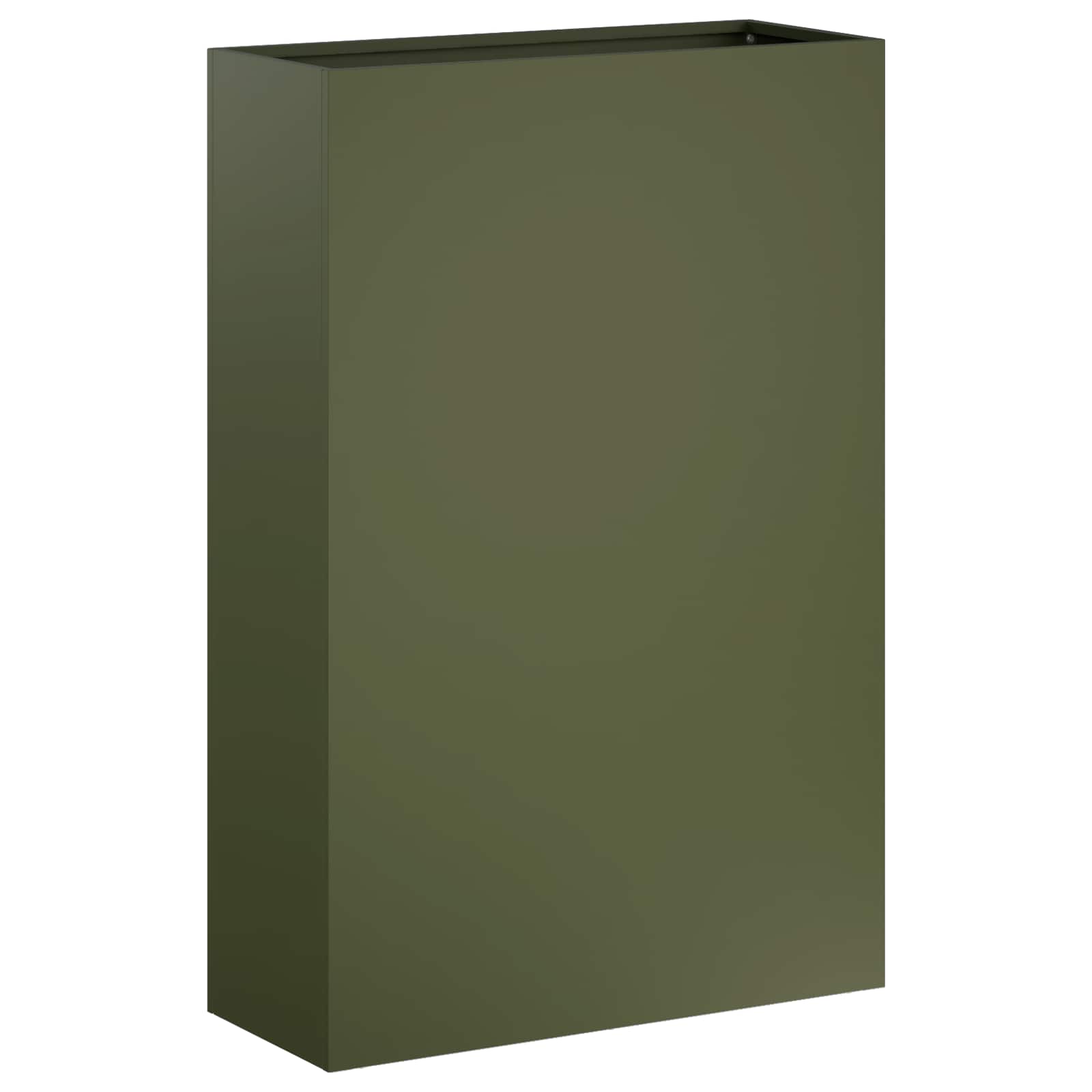 vidaXL Garden Planter Olive Green 40 x 20 x 75 cm Cold-rolled Steel 2