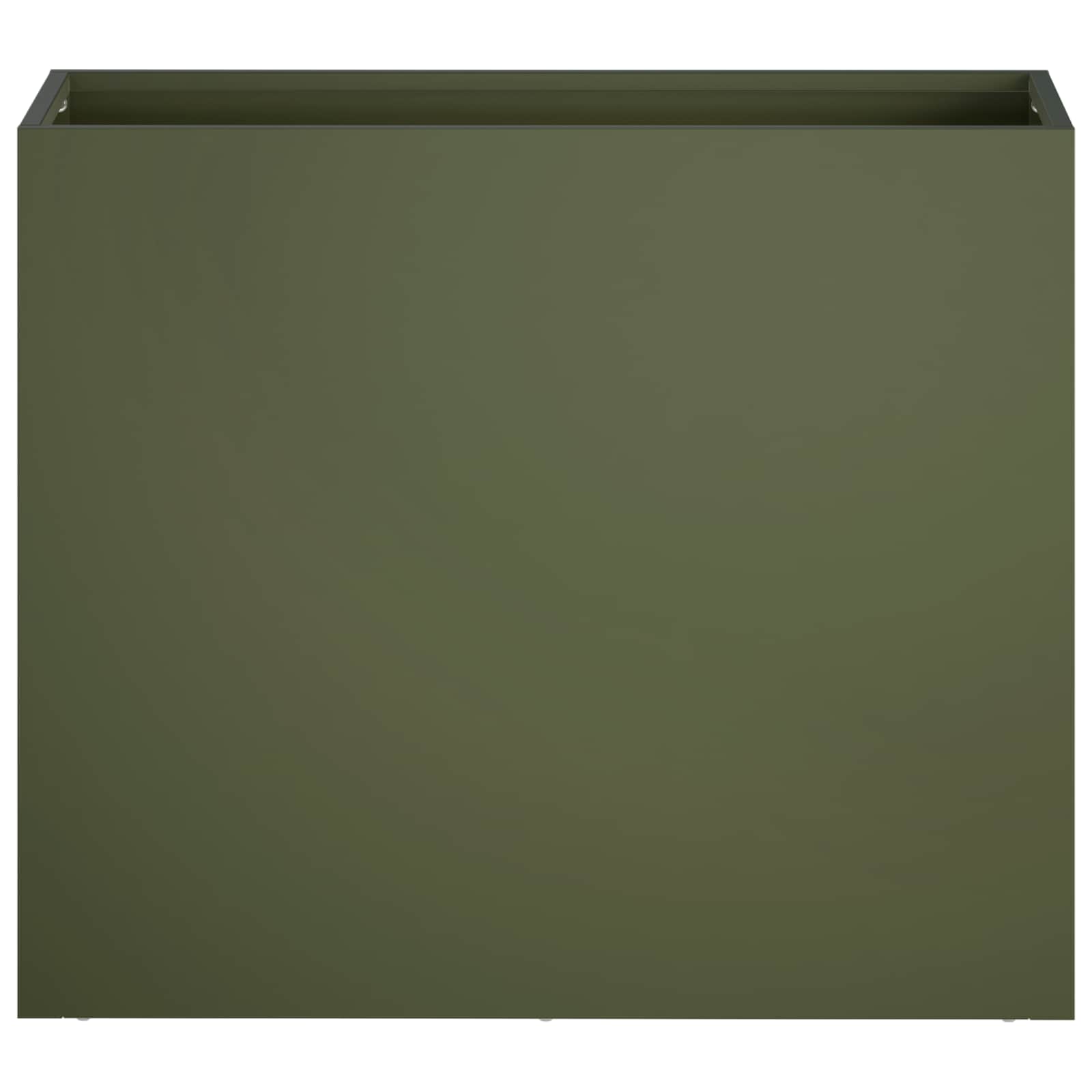 vidaXL Garden Planter Olive Green 50 x 20 x 40 cm Cold-rolled Steel 3