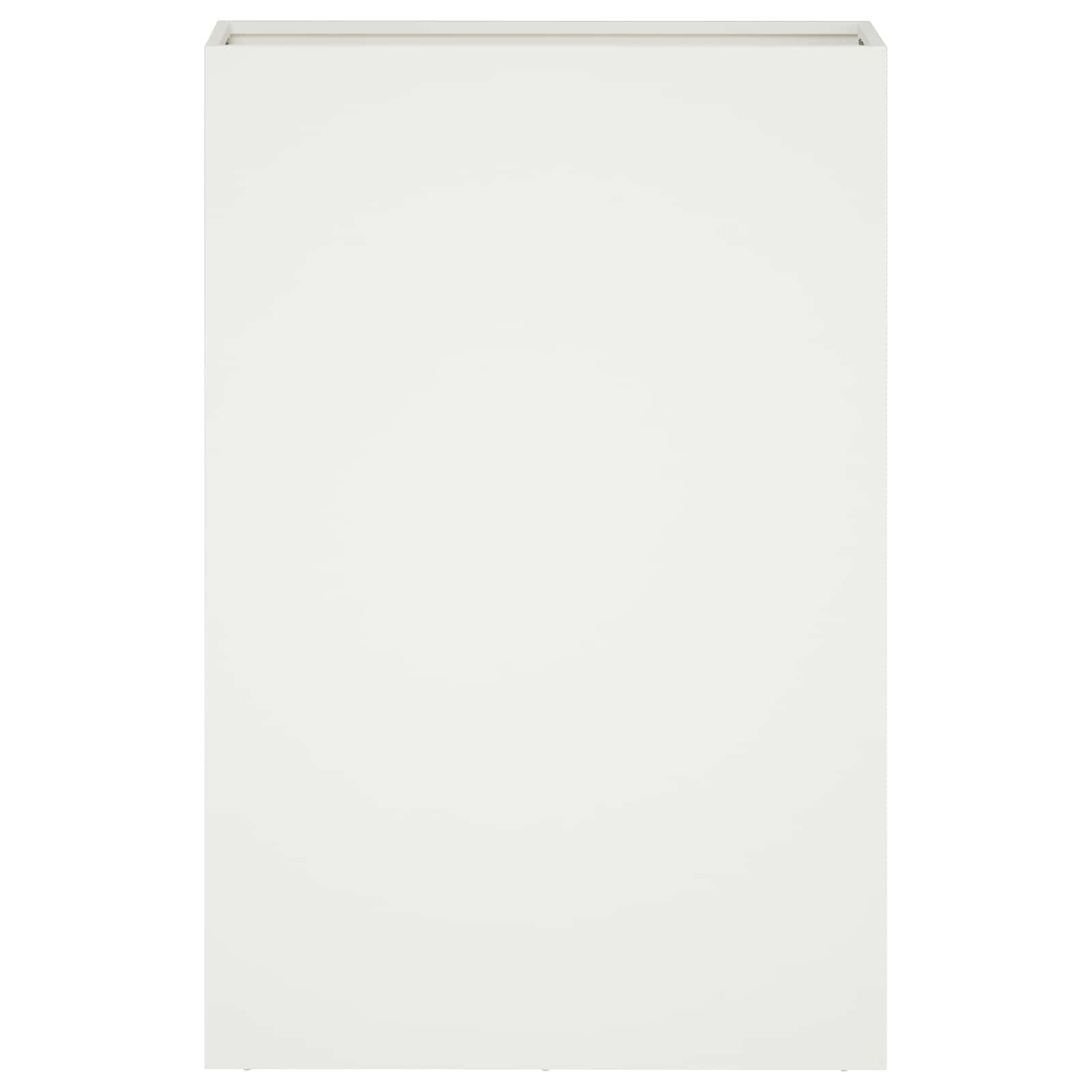vidaXL Garden Planter White 50 x 20 x 75 cm Cold-rolled Steel 3