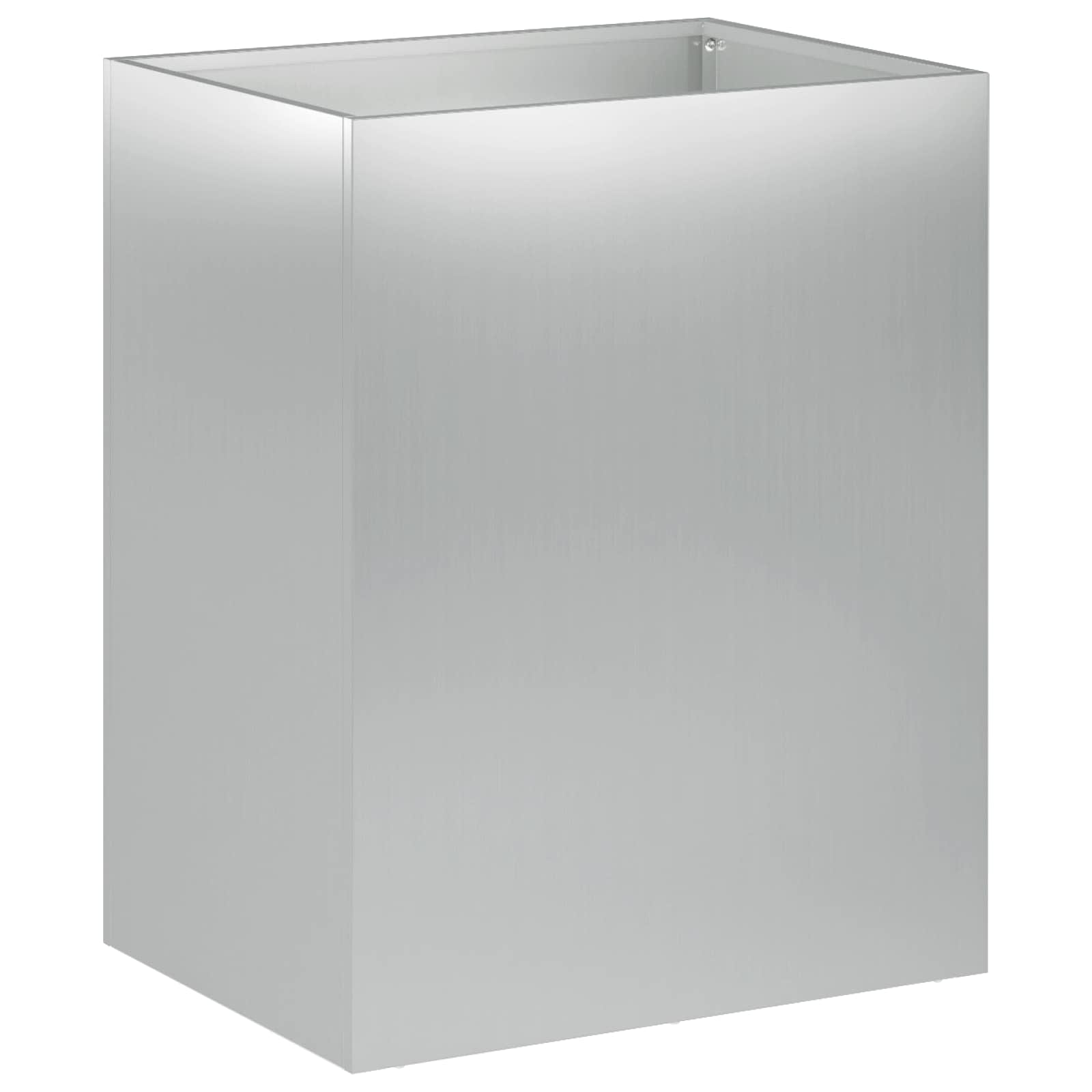 vidaXL Garden Planter Silver 40 x 30 x 40 cm Galvanised Steel 2