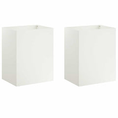 vidaXL Garden Planter 2 pcs White 40 x 30 x 50 cm Cold-rolled Steel 2