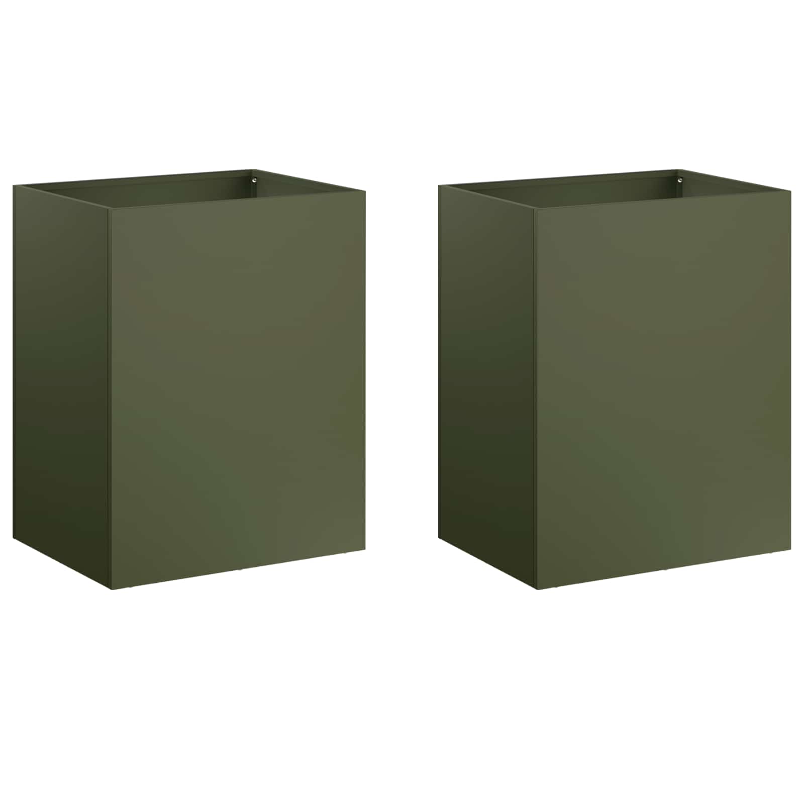 vidaXL Garden Planter 2 pcs Olive Green 40 x 30 x 50 cm 2