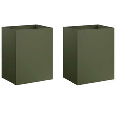 vidaXL Garden Planter 2 pcs Olive Green 40 x 30 x 50 cm 2