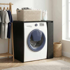 vidaXL Wash Machine Cabinet Black Oak 87 x 60 x 89 cm Engineered wood 4