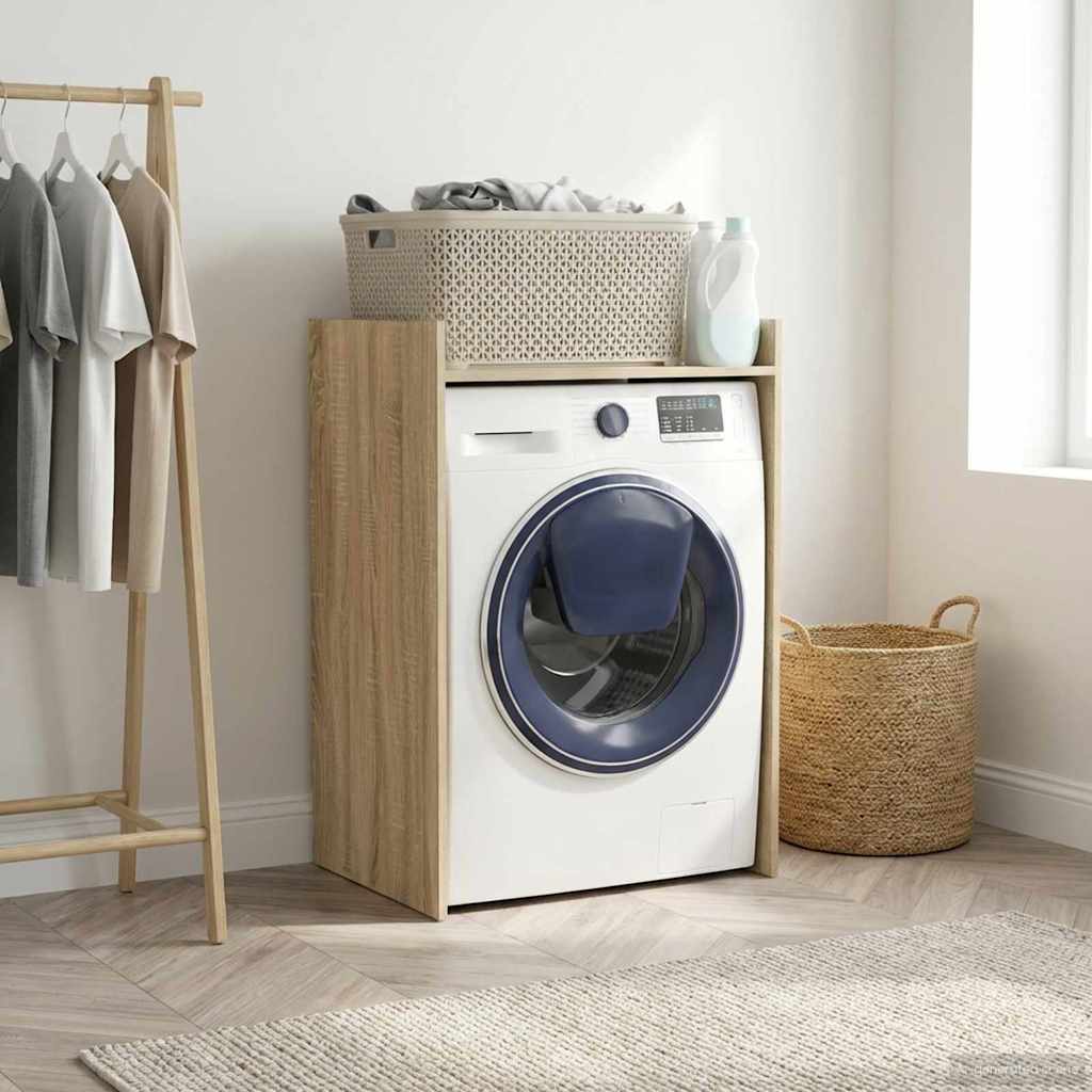 vidaXL Wash Machine Cabinet Sonoma 67.5 x 48 x 97 cm Engineered wood 4