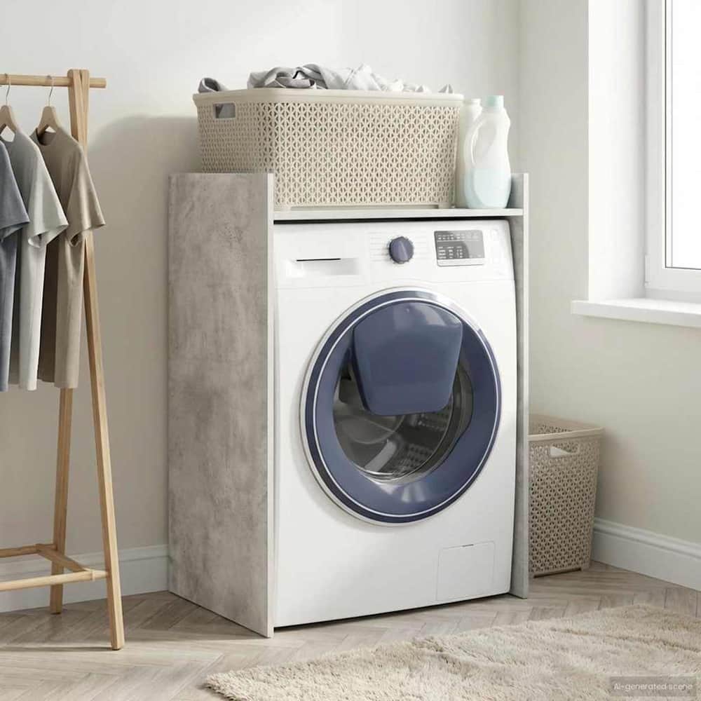 Wash Machine Cabinet Concrete Grey, image 4