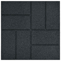 vidaXL Stepping Stone 6 pcs Black 40.5 x 40.5 x 2 cm Rubber 6
