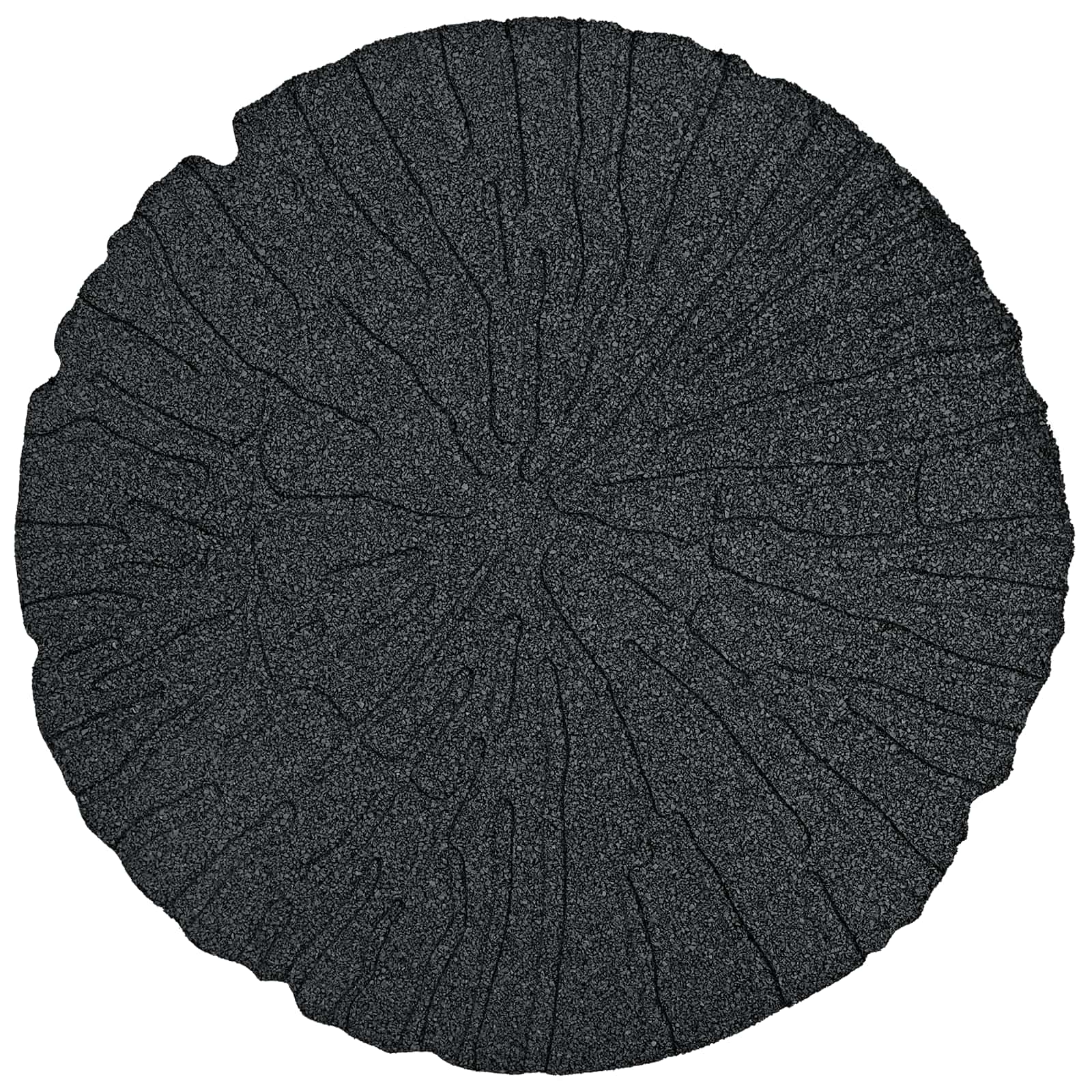 vidaXL Stepping Stone 6 pcs Black Ø 45 x 1.8 cm Rubber 6