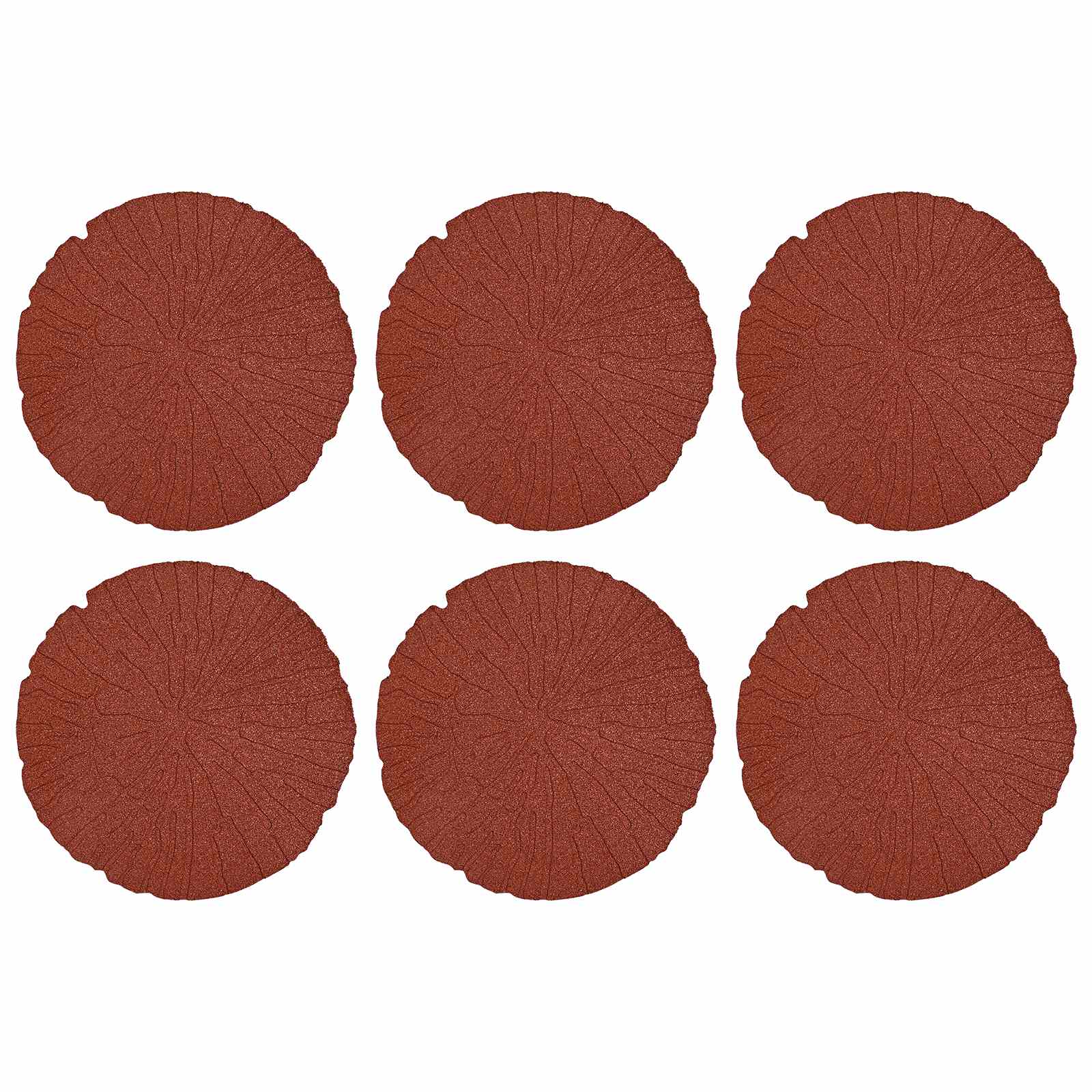 vidaXL Stepping Stone 6 pcs Red Ø 45 x 1.8 cm Rubber 2