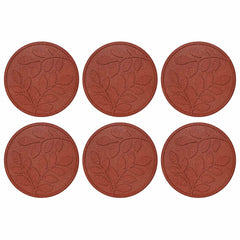 Stepping Stone 6 pcs Ø 44 x 2 cm Rubber Red