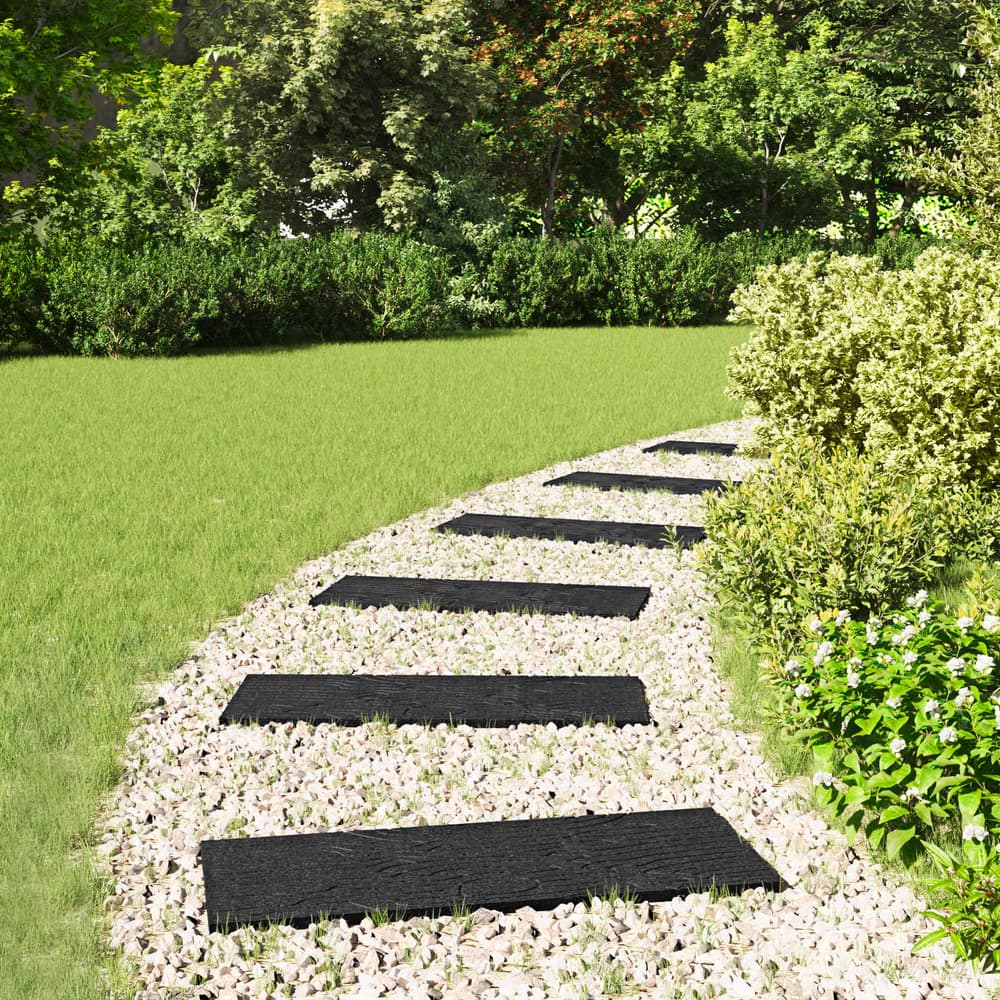 Stepping Stone 6 pcs 60.5 x 25 x 2 cm Rubber Black