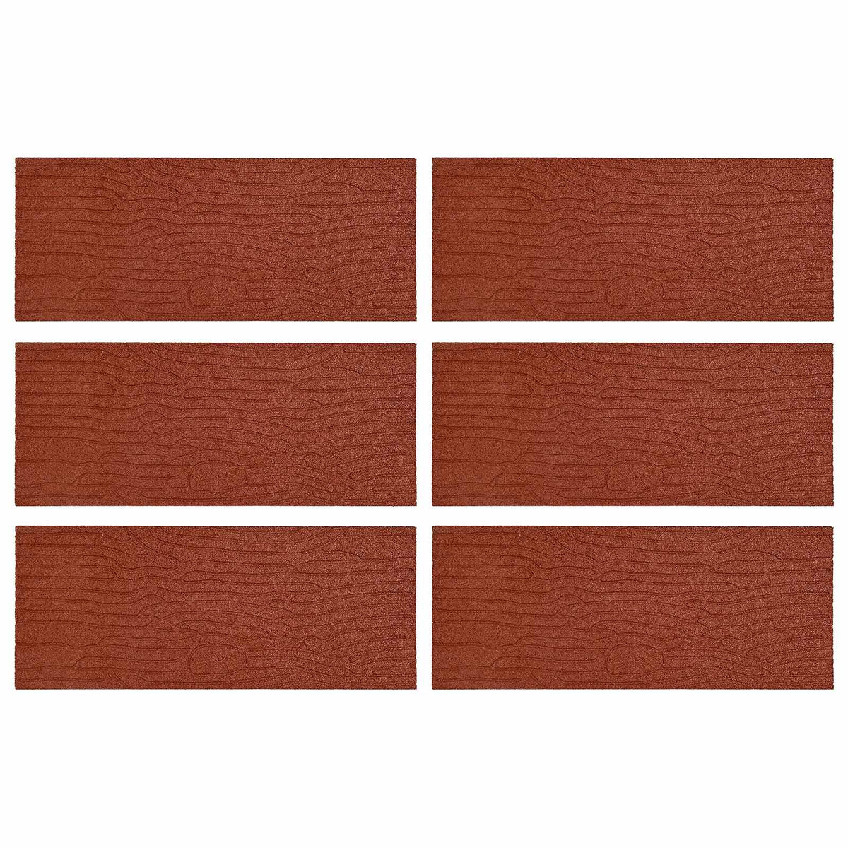 Stepping Stone 6 pcs 60.5 x 25 x 2 cm Rubber Red