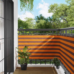 Balcony Screen 100 x 800 cm Oxford Fabric Rectangular Width 100 cm Drop 800 cm Orange and brown
