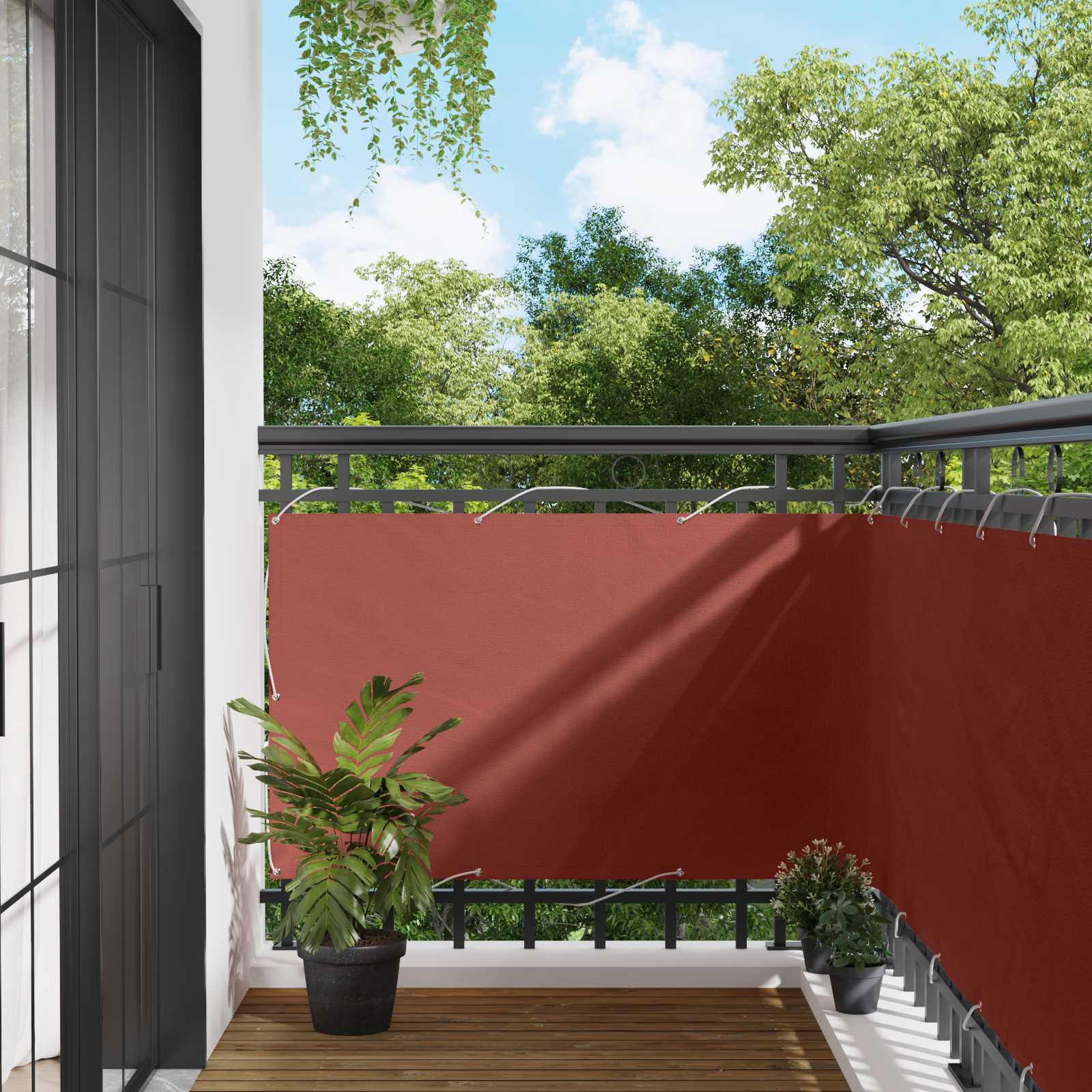 vidaXL Balcony Screen 100 x 800 cm Oxford Fabric Rectangular 1