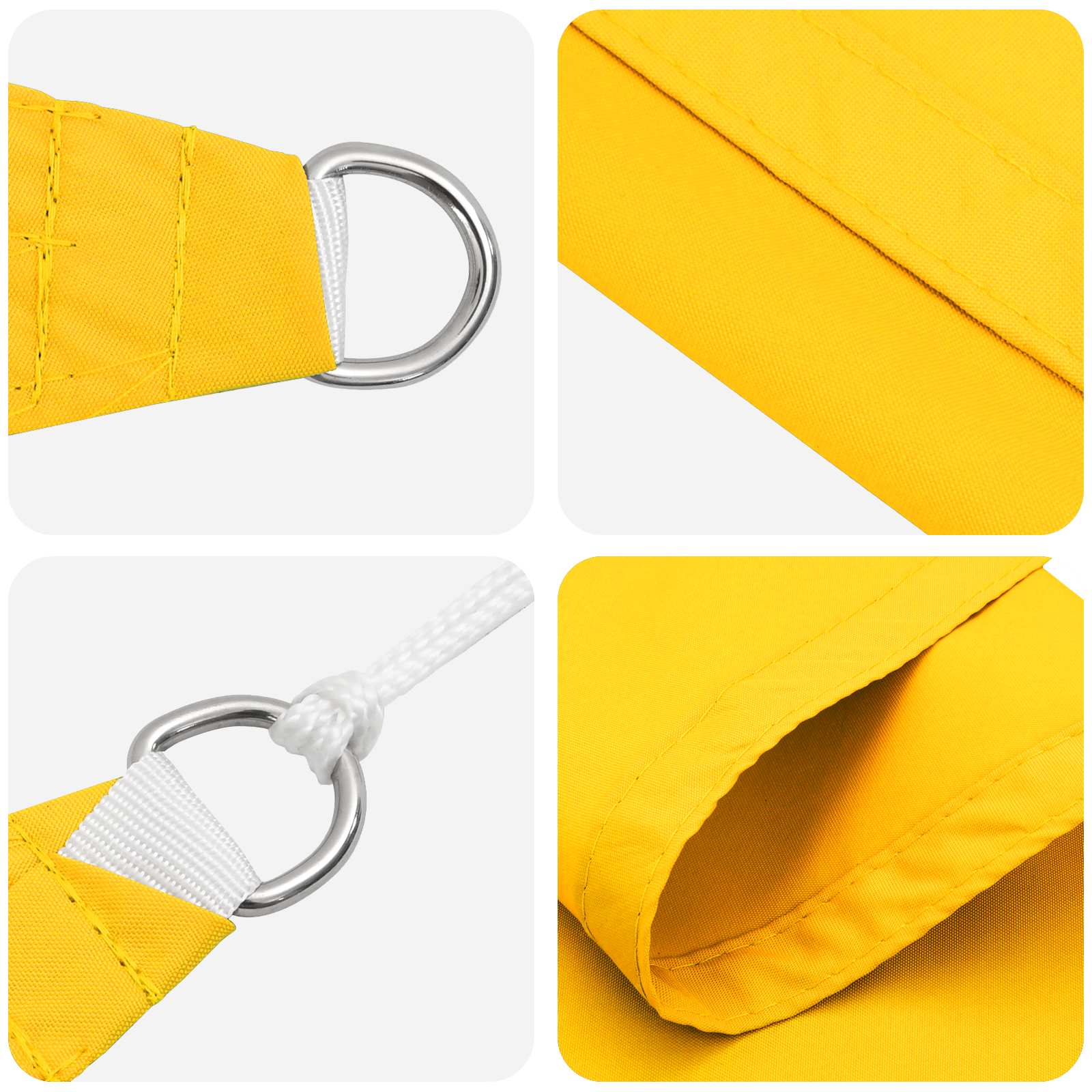 vidaXL Sun Shade Sail Yellow 2.5 x 6 m 100% Polyester Oxford 4