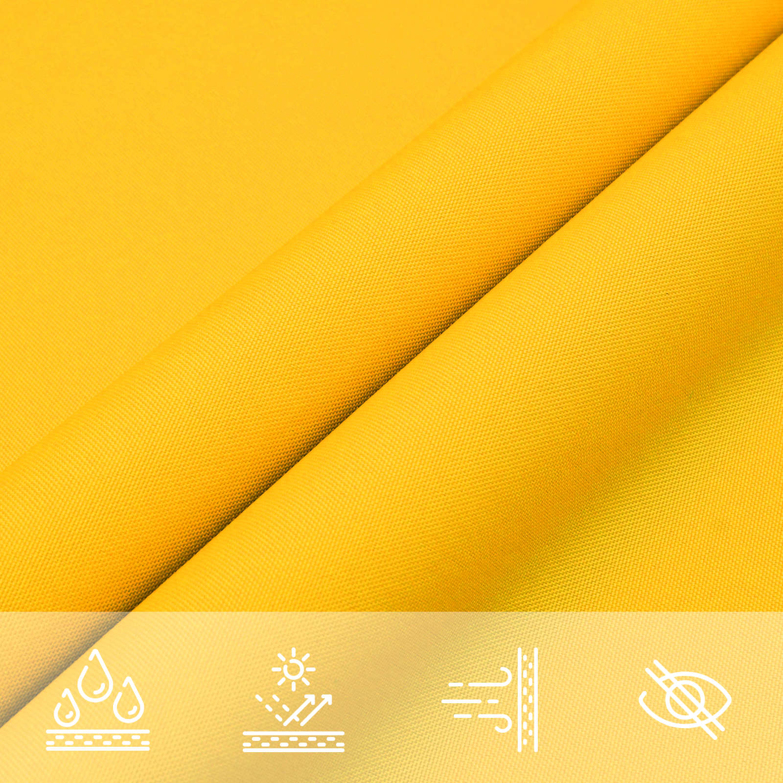 vidaXL Sun Shade Sail Yellow 2.5 x 6 m 100% Polyester Oxford 6
