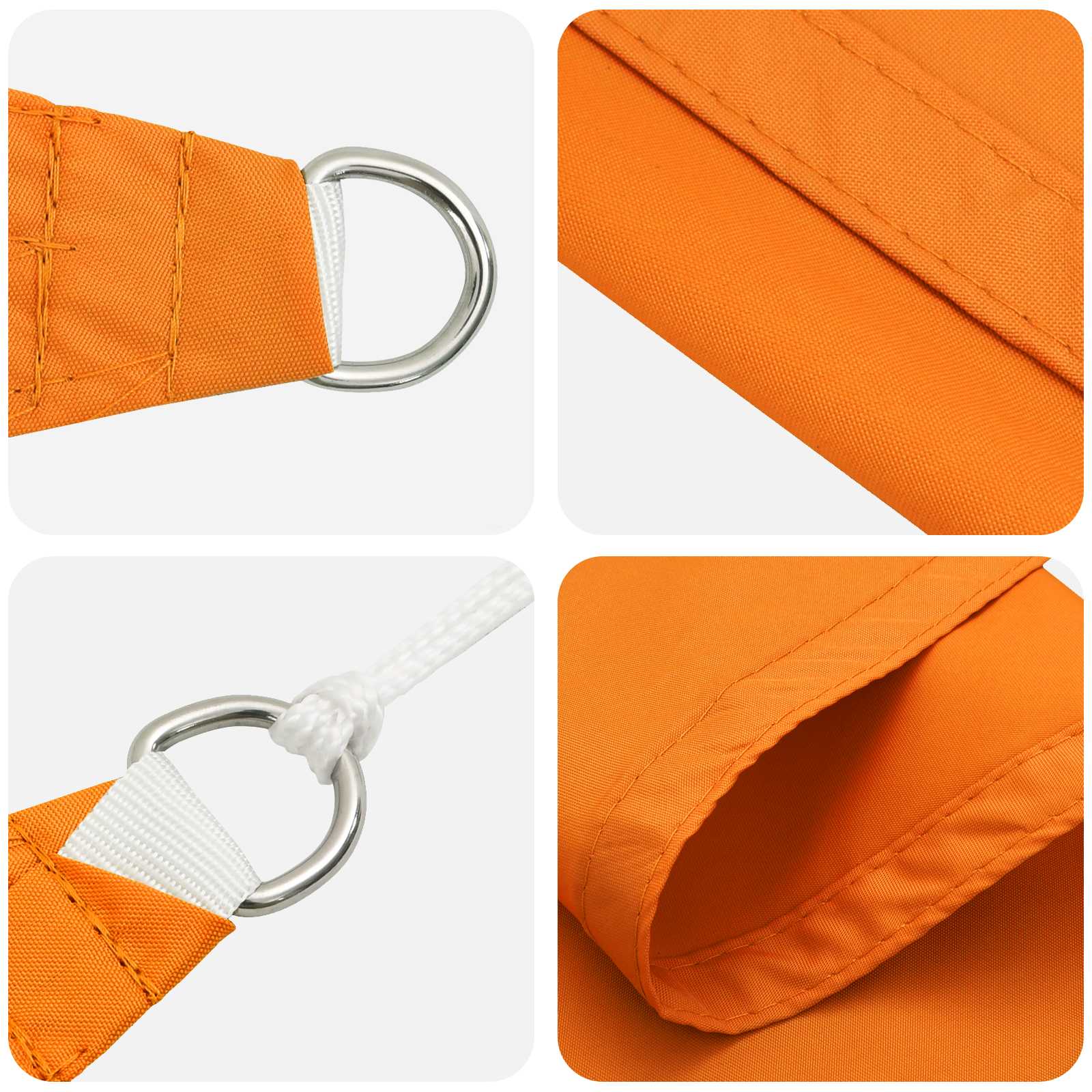 vidaXL Sun Shade Sail Orange 2.5 x 6 m 100% Polyester Oxford 4