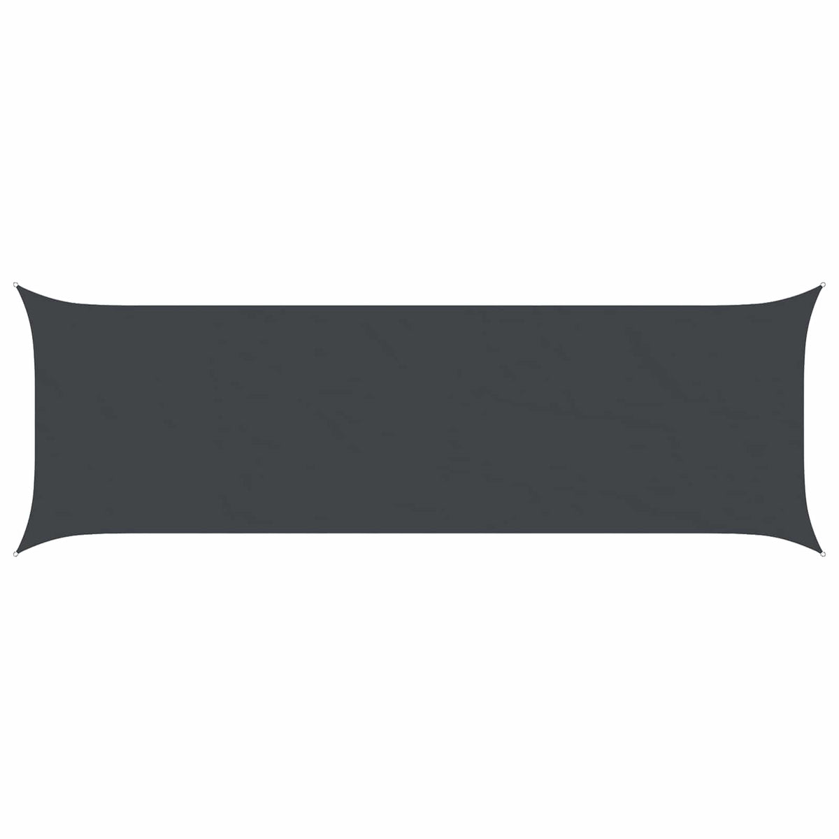 Sun Shade Sail 2 x 6 m 100% Polyester Oxford Rectangular Width 2 m Drop 6 m Black