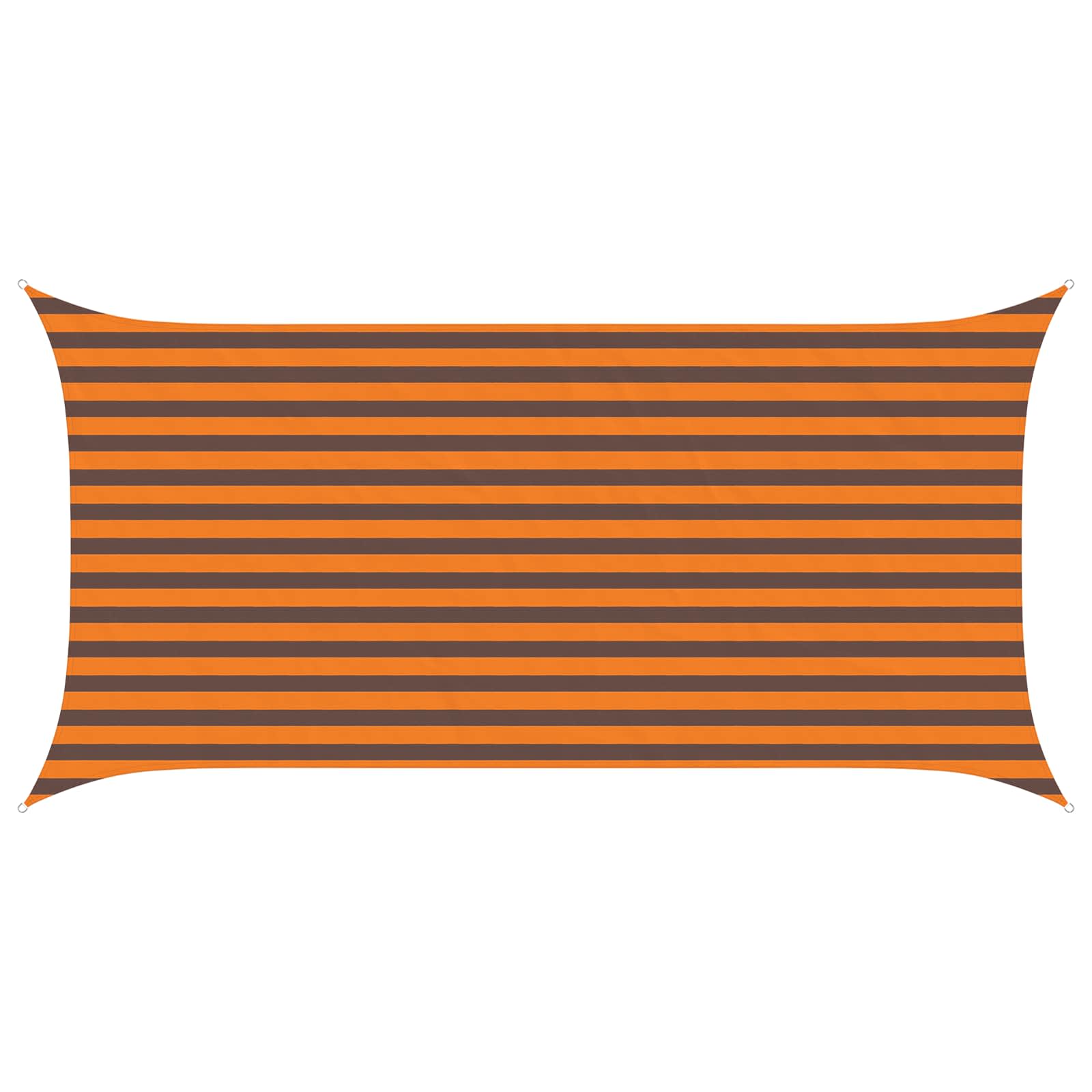 vidaXL Sun Shade Sail Orange and Brown 4 x 2 m 100% Polyester Oxford 2