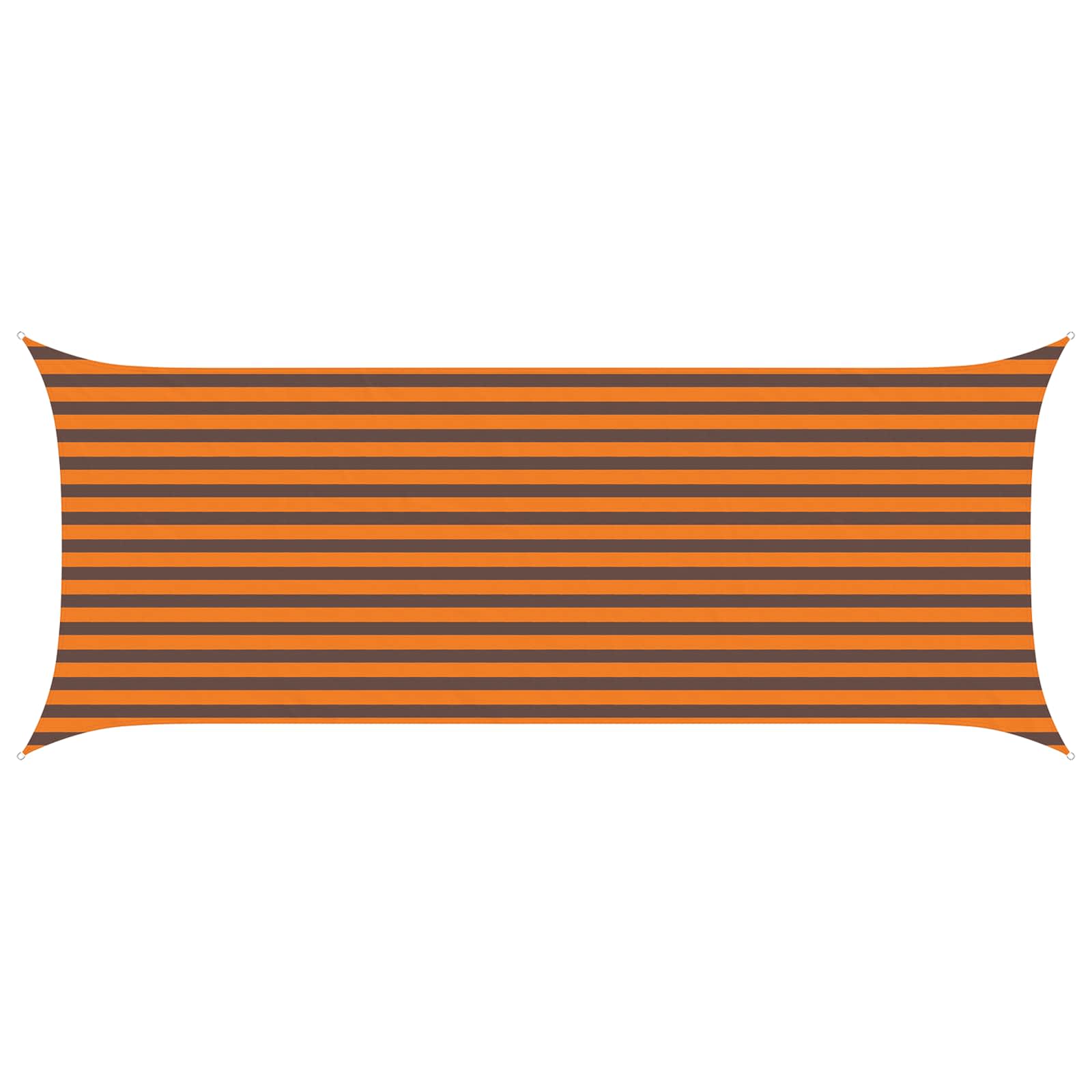 vidaXL Sun Shade Sail Orange and Brown 5 x 2 m 100% Polyester Oxford 2
