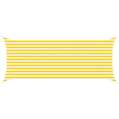 vidaXL Sun Shade Sail Yellow and White 5 x 2 m 100% Polyester Oxford 2