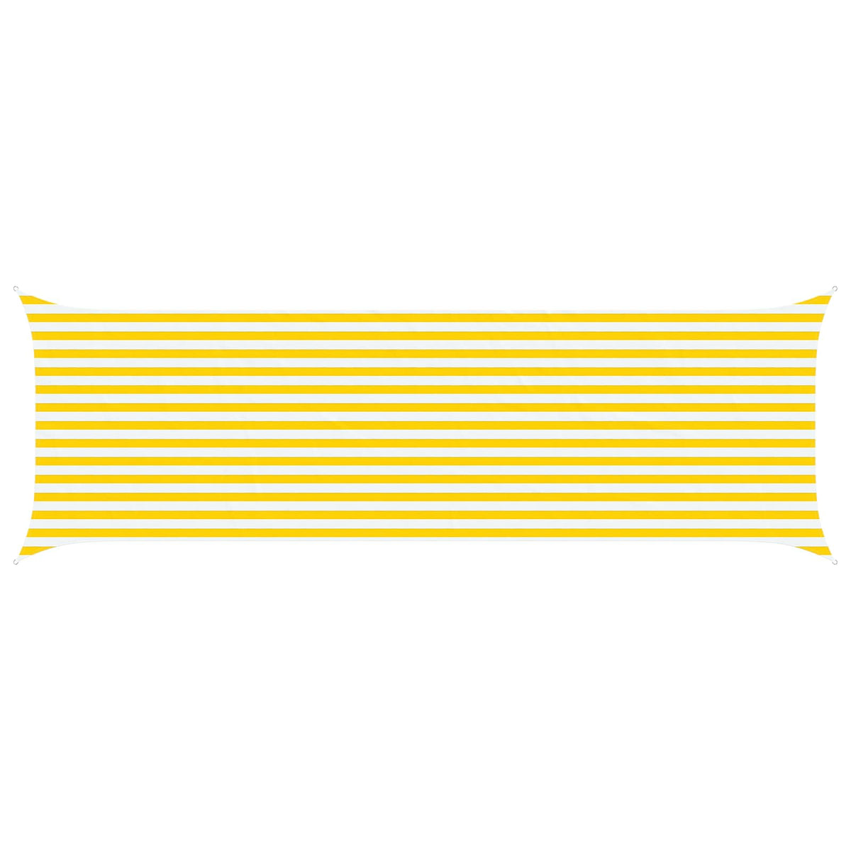 Sun Shade Sail 2 x 6 m 100% Polyester Oxford Rectangular Width 2 m Drop 6 m Yellow and white