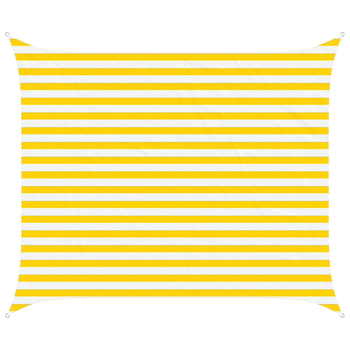 Sun Shade Sail Yellow and White 100% Polyester Oxford, image 2